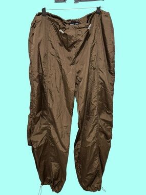 Almost Famous Brown Parachute Jogger Pants Size XL